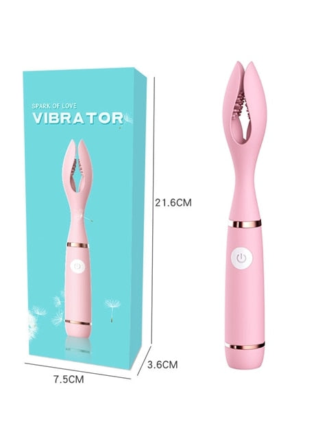 10 Modes Vibrator for Women Double Clip Vagina Clitoris Stimulator