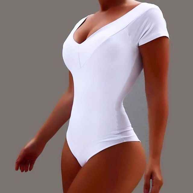 Summer Casual Short Sleeve V-neck Plus Size Jumpsuit - French Sexy Boutique