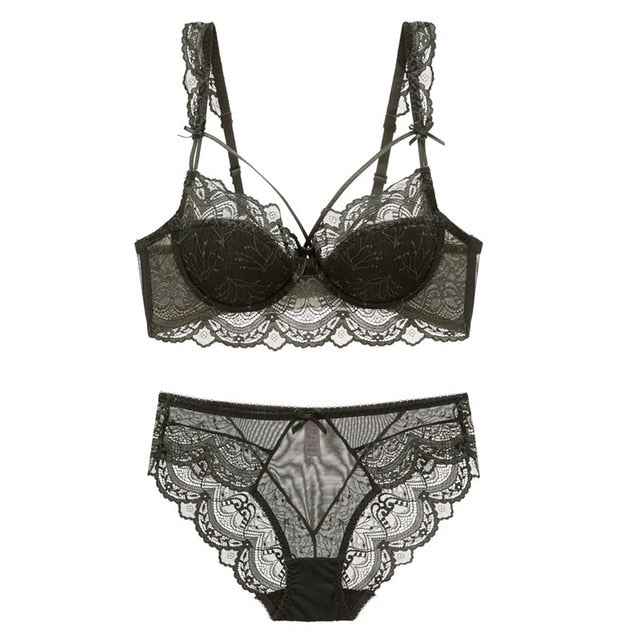 CINOON New Ultra - thin Underwear - Brassiere Gather Sexy Bra Plus Size Lace Lingerie Set - French Sexy Boutique