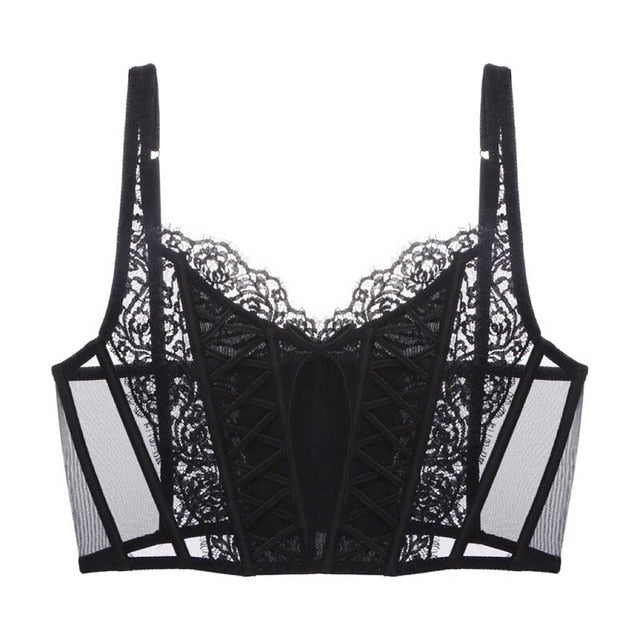 CINOON Sexy Lace Bralette French Corset Bras - Embroidery Lingerie