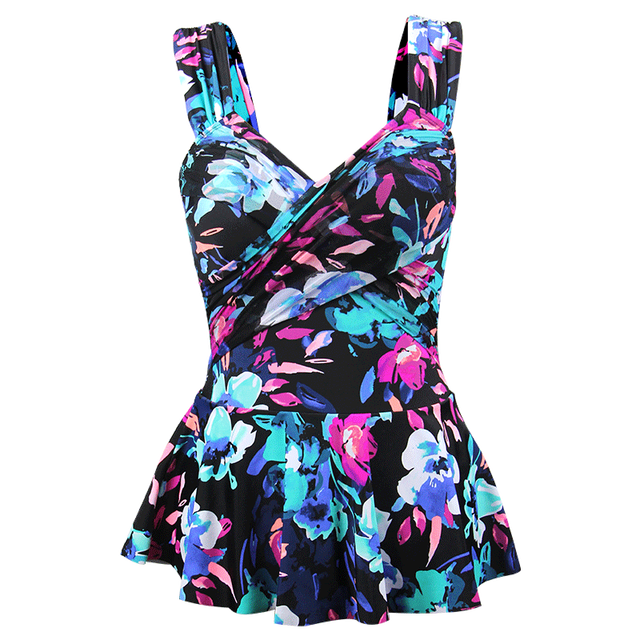 Julysand Women's One-Piece Swimsuit Lady Flower Skirt BathingSuit Sexy BackLess High-end Woman Swimwear