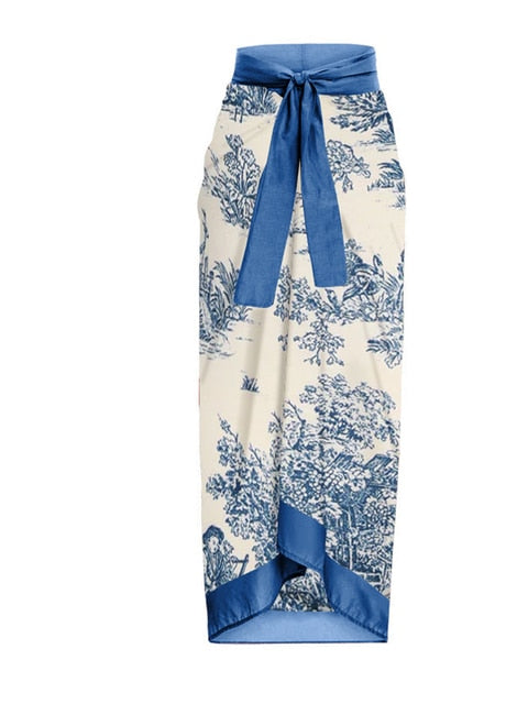 Printed Simple Fashion Single Piece Micro Monokini Sexy Swimsuit White Boho Printed Swim Swimwear For Girls Women's Bandage