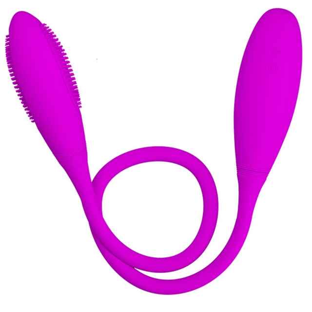 Rechargeable Dual Vibrator 7 Speeds Double Head - French Sexy Boutique