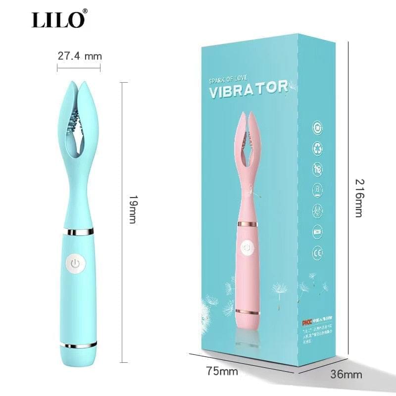 10 Modes Vibrator for Women Double Clip Vagina Clitoris Stimulator
