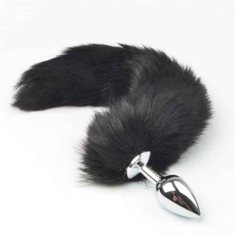 Adult Anal Butt Plug Stainless Steel With Fox Tail - French Sexy Boutique