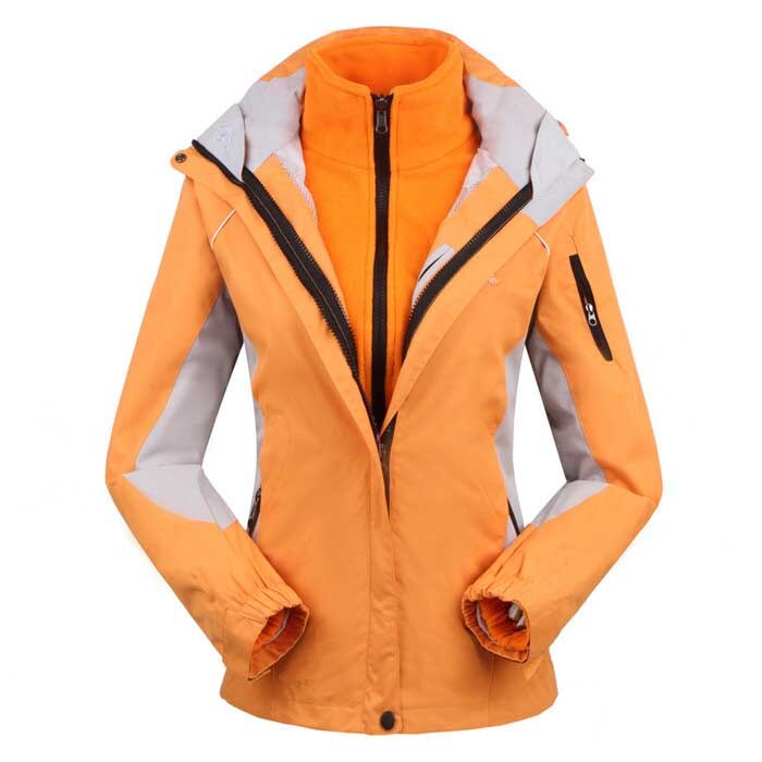 THE ARCTIC LIGHT Women's Skiing Jackets+Fleece Jacket Lady Outdoor Sports Coat Suit Warm Waterproof 2 in 1 Female Ski Wear Coat