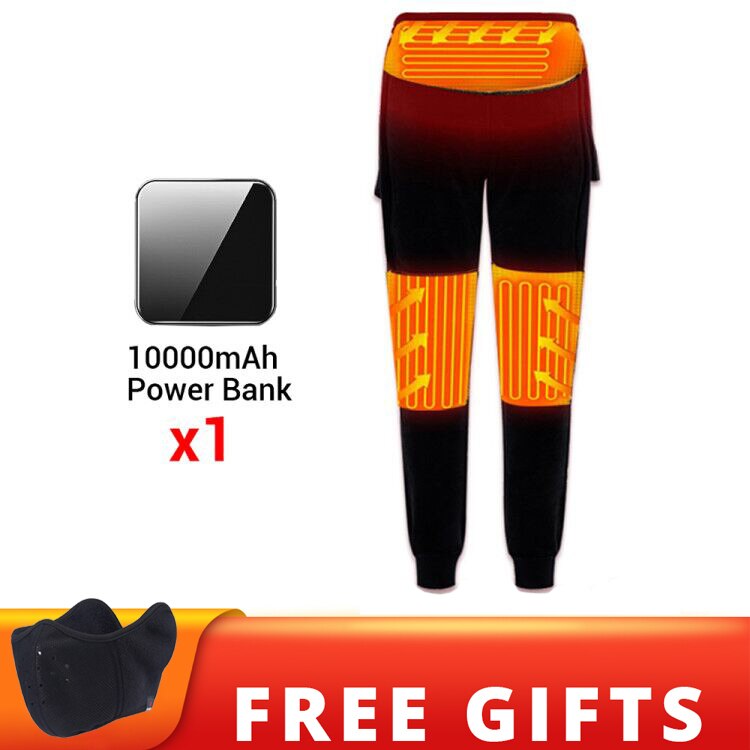 Winter Heated Underwear Fleece Lined Heating Thermal Underwear Set USB Electric Heated T-Shirts & Pants Battery Powered Ski Wear