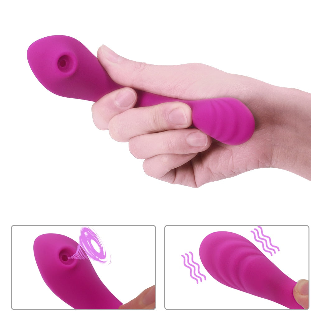 Wearable Vagina Sucking Vibrator G Spot Clit Sucker Nipple Clitoris Stimulator Remote Control Oral Sex Toy For Women