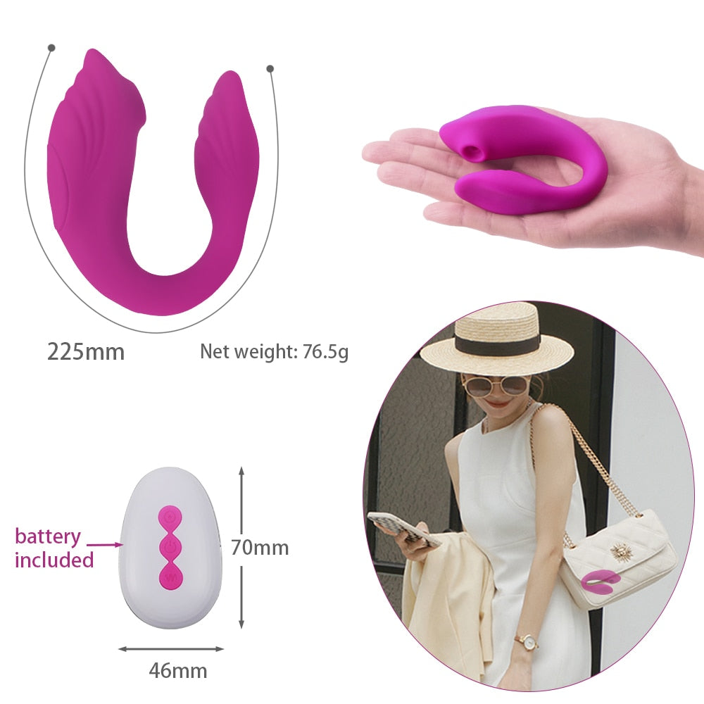 Wearable Vagina Sucking Vibrator G Spot Clit Sucker Nipple Clitoris Stimulator Remote Control Oral Sex Toy For Women