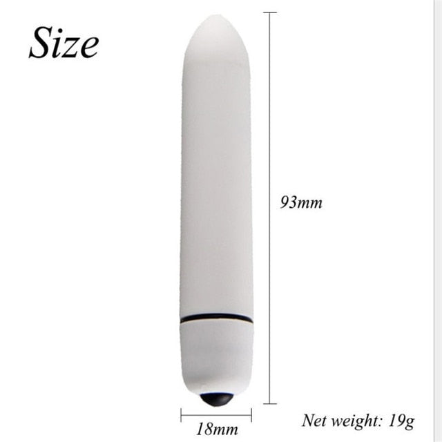 Mini Bullet Vibrator - G Spot Vibration - Vagina - Clitoris with 10 speeds