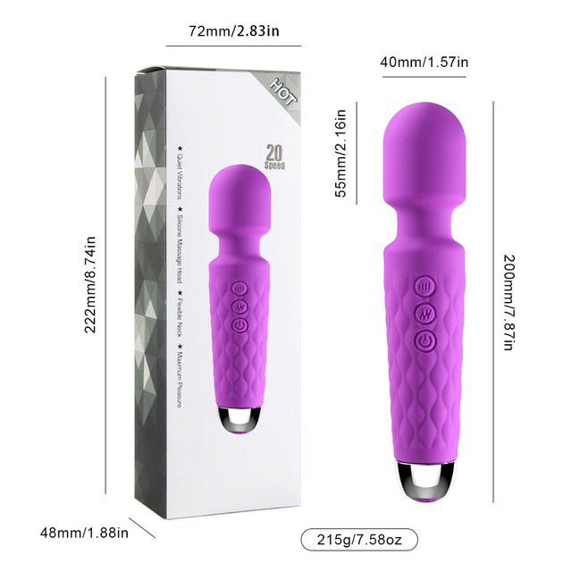 Strong 10 speed Dildo - Vibrator for Women - Magic Wand Massager