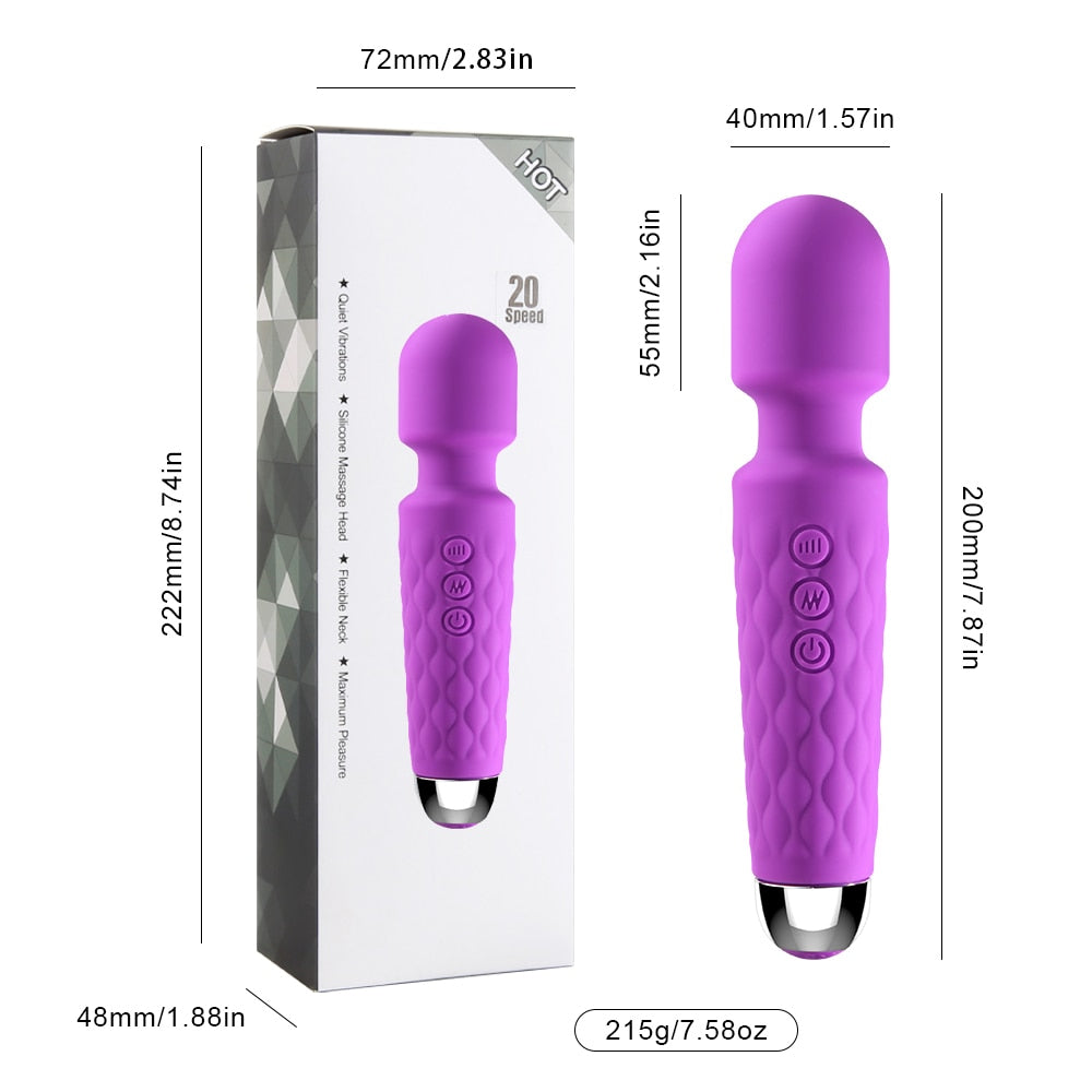 Strong 10 speed Dildo - Vibrator for Women - Magic Wand Massager