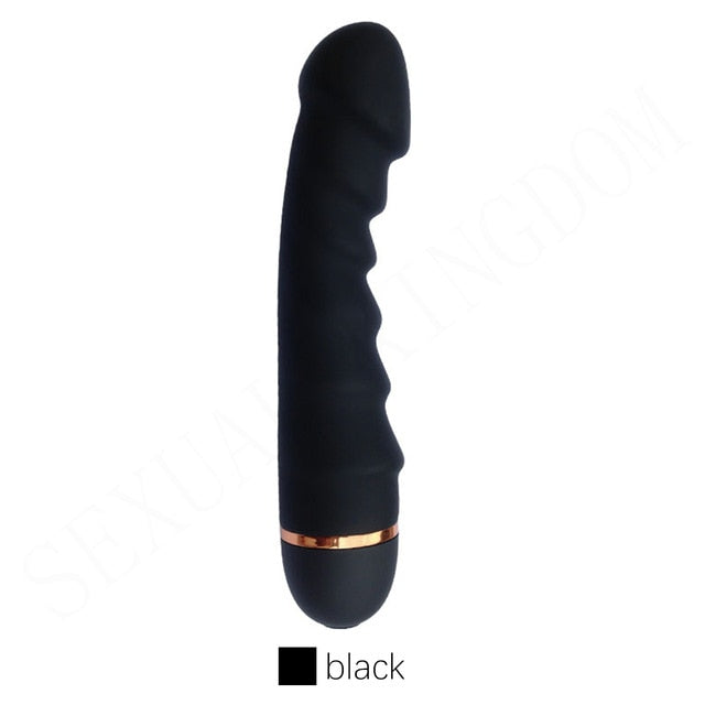 Vibrator Soft Silicone Dildo 20 Modes - Strong Motor - G-spot Clitoral Stimulator