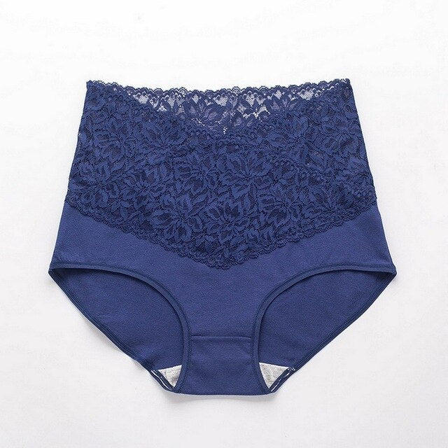 2022 High Waist Cotton Women Panties Comfortable Tummy Briefs Sexy Female Underwear Antibacterial French Seamless Lace Panties