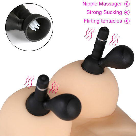 2pcs Nipple Sucker Stimulator Vibrator Female Breast Enlargement Nipples Massager - Clit Vibrator Adult Sex Toy