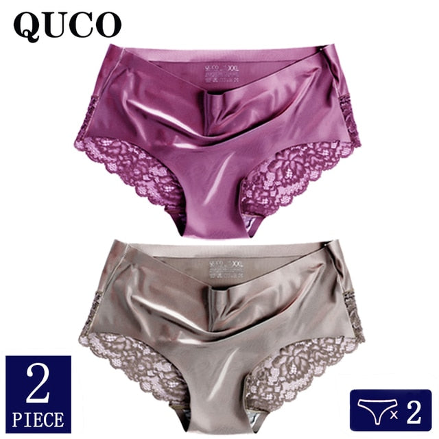 2pcs/lot QUCO Brand High Quality Women Panties Seamless Underwear