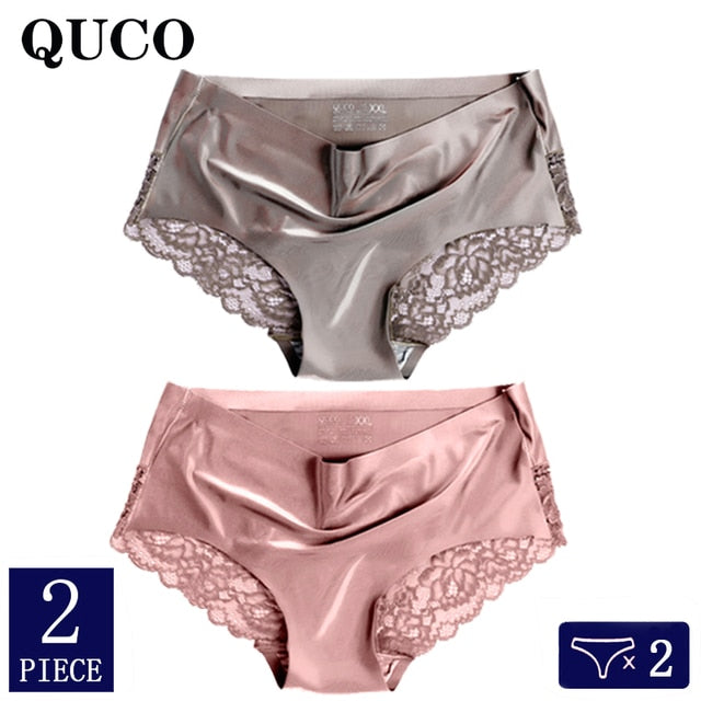 2pcs/lot QUCO Brand High Quality Women Panties Seamless Underwear