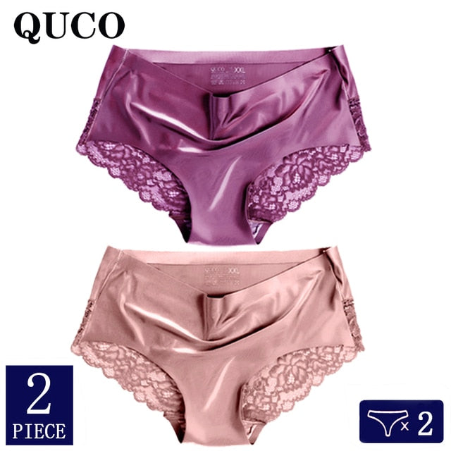 2pcs/lot QUCO Brand High Quality Women Panties Seamless Underwear