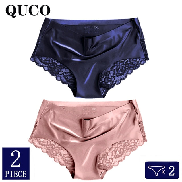 2pcs/lot QUCO Brand High Quality Women Panties Seamless Underwear