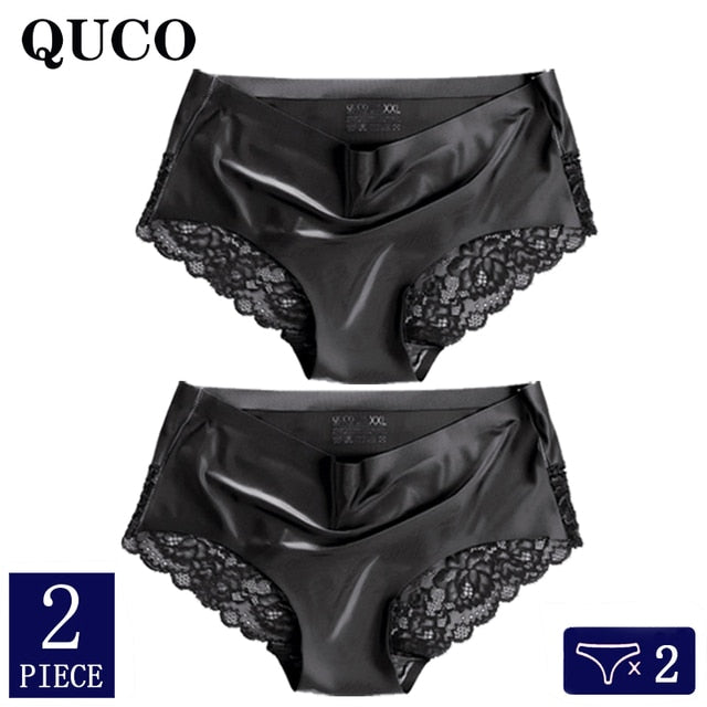 2pcs/lot QUCO Brand High Quality Women Panties Seamless Underwear