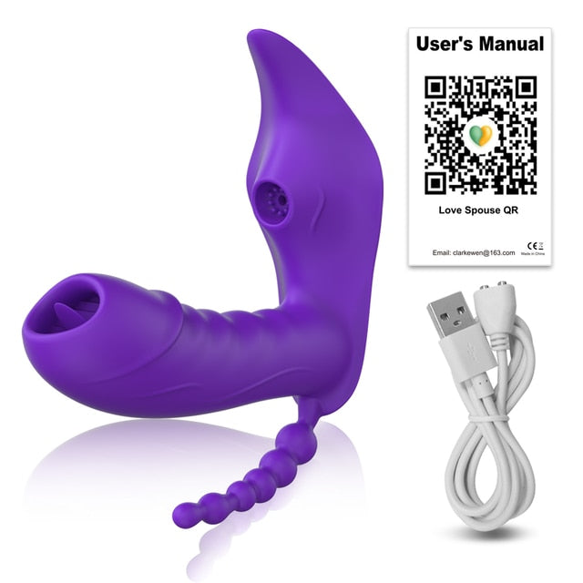 3 in 1 Bluetooth APP Dildo Vibrator - Wireless Remote Control - Sucker - Clitoris Stimulator - Sex Toys With Long Distance Pleasure