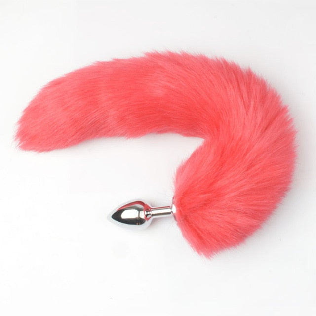 Adult Anal Butt Plug Stainless Steel With Fox Tail