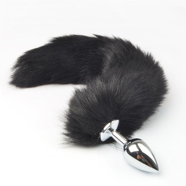 Adult Anal Butt Plug Stainless Steel With Fox Tail