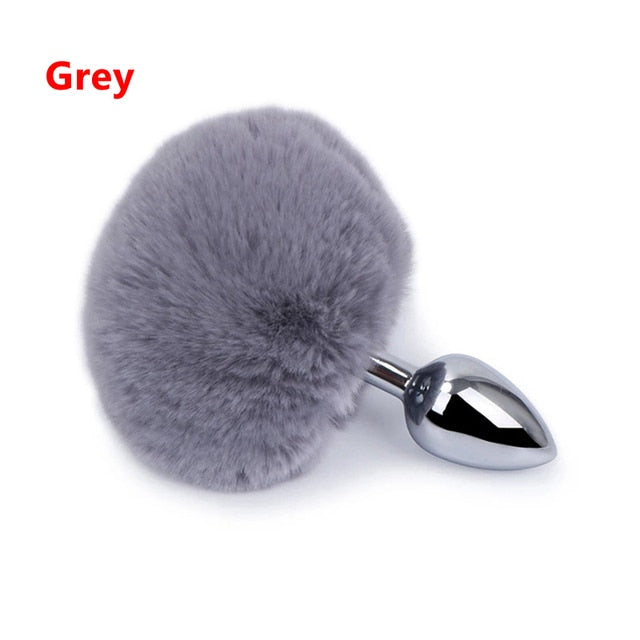 Adult Anal Butt Plug Stainless Steel With Fox Tail