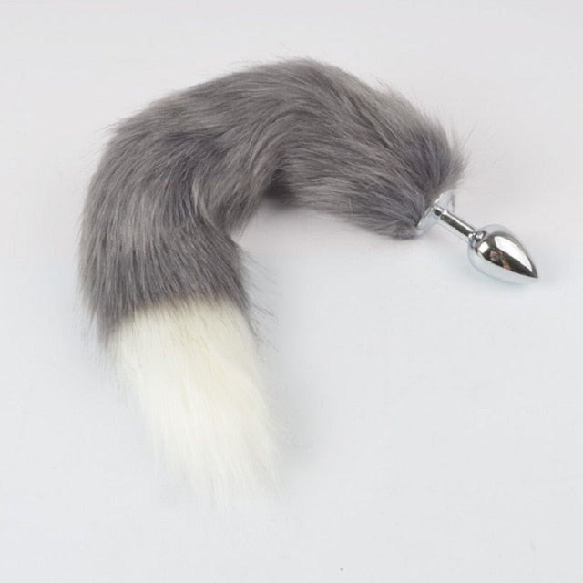 Adult Anal Butt Plug Stainless Steel With Fox Tail