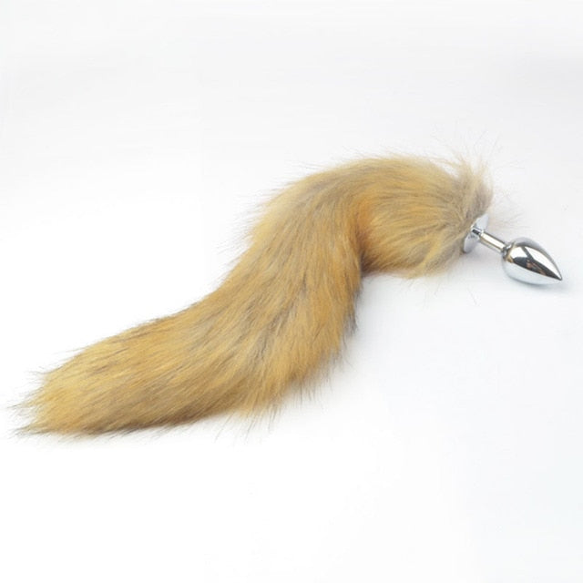 Adult Anal Butt Plug Stainless Steel With Fox Tail