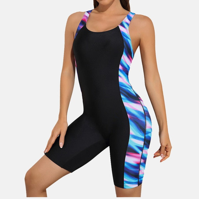 All The Right Curves Patchwork One Piece Surfing & Swimming Suit