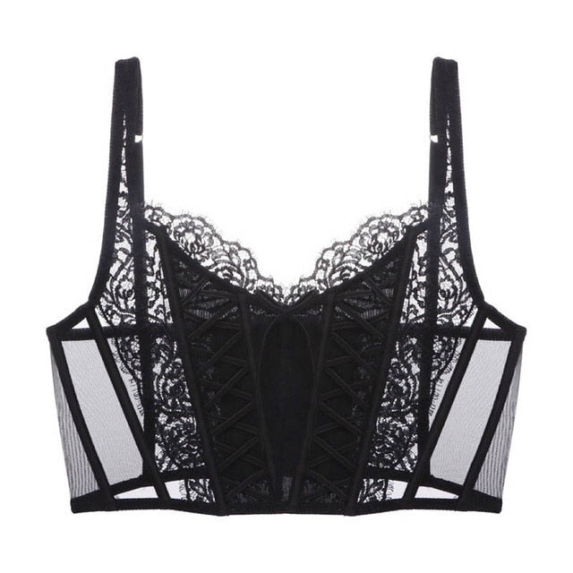 CINOON Sexy Lace Bralette French Corset Bras - Embroidery Lingerie