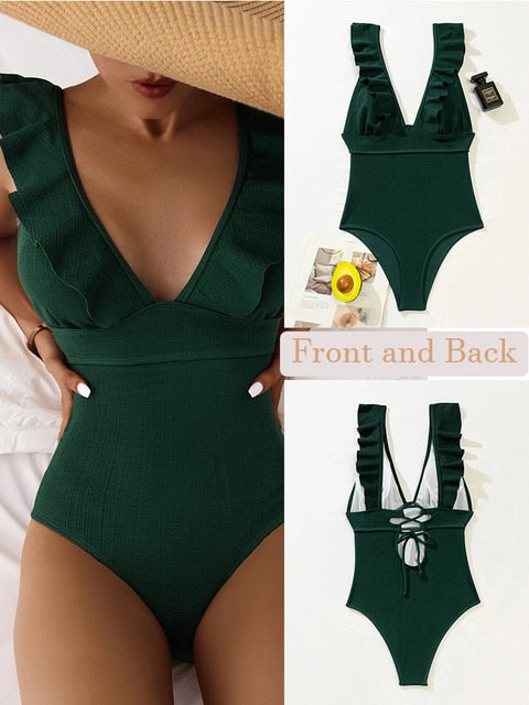 COOBBU Sexy Swimsuit One Piece High Cut Swimwear Women Push Up Bodysuits 2022 Summer Bathing Suit Women Monokini One-Piece Suits