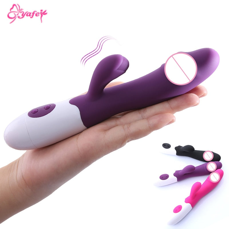 Dildo G-Spot Rabbit Vibrators for Women Vaginal Clitoral Massager 30 Speeds Female Masturbator Adults Erotic Sex Toys for Women