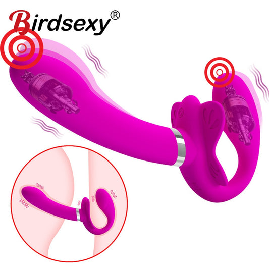 Erotic Sex Toy Strapless Vibrator Slip in - Double Ended for Women