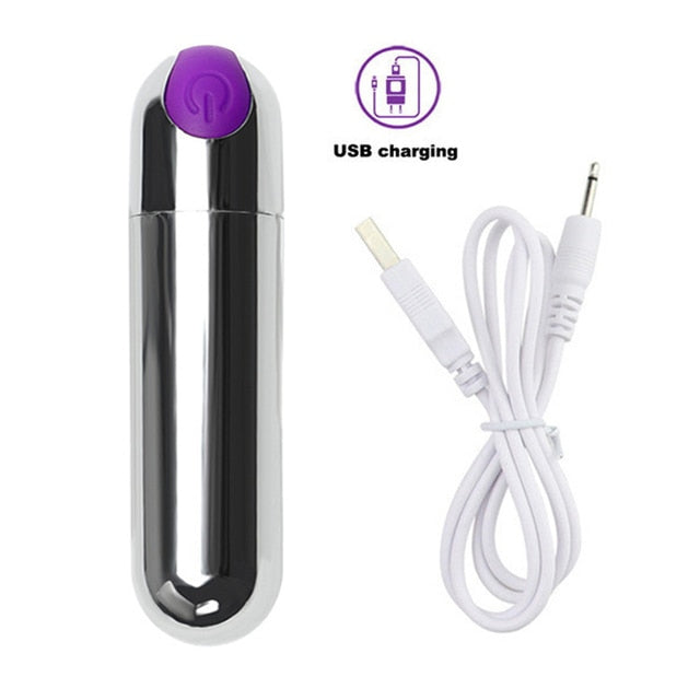 G-Spot Bullet Vibrators for Women USB Charge Small Sex Toys Powerful Bullets Vibrator Clitoral Stimulator Portable Mini Massager