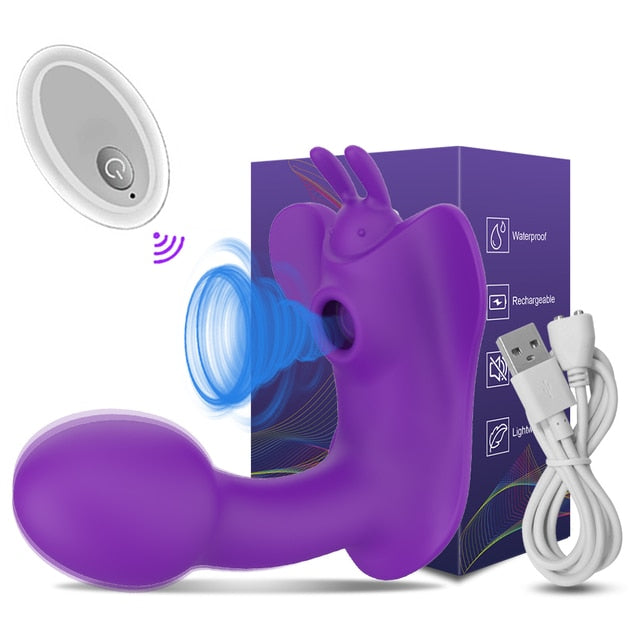 G-Spot Sucking Dildo Vibrator With Bluetooth App Control