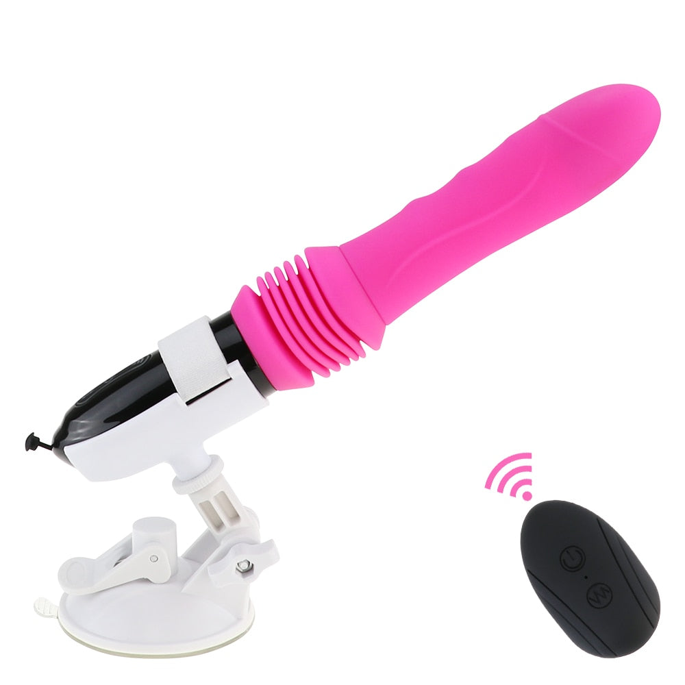 Up And Down Movement Female Dildo Vibrator Powerful Hand-Free Automatic Penis with Suction Cup