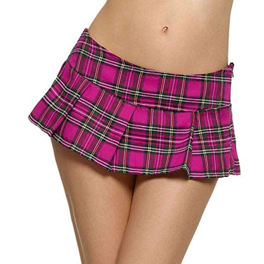 "Pink Plaid Skirt : A Chic Addition to Your Wardrobe!"