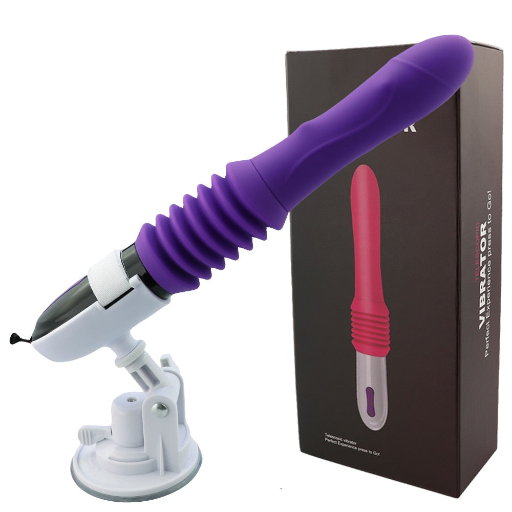 Up And Down Movement Female Dildo Vibrator Powerful Hand-Free Automatic Penis with Suction Cup