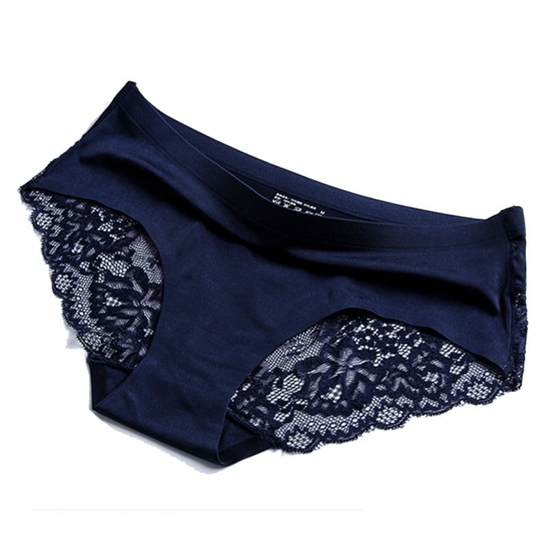 Sexy Women’s Lace Inset Seamless Breathable Cotton Underwear