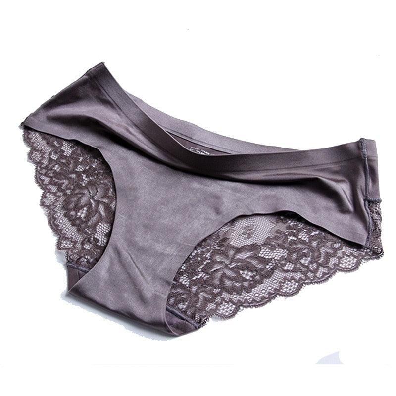 Sexy Women’s Lace Inset Seamless Breathable Cotton Underwear