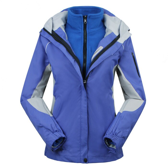 THE ARCTIC LIGHT Women's Skiing Jackets+Fleece Jacket Lady Outdoor Sports Coat Suit Warm Waterproof 2 in 1 Female Ski Wear Coat