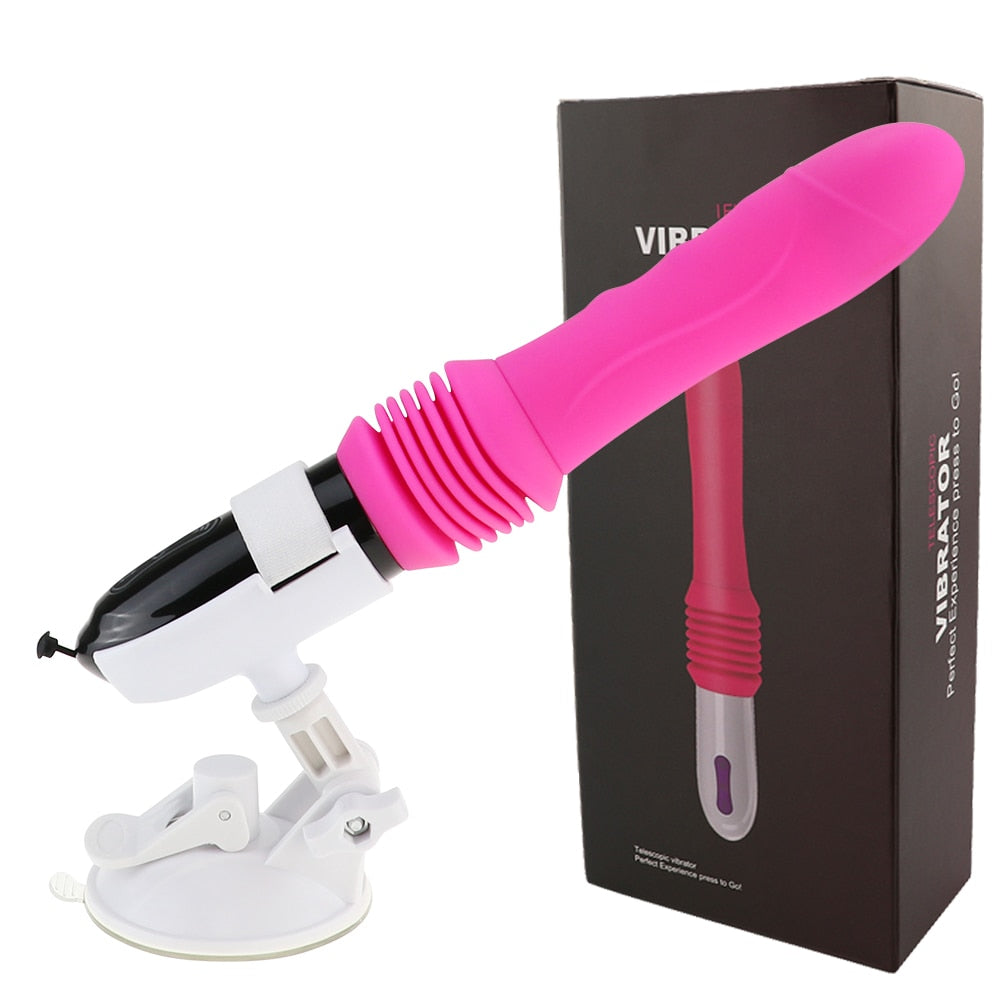 Up And Down Movement Female Dildo Vibrator Powerful Hand-Free Automatic Penis with Suction Cup