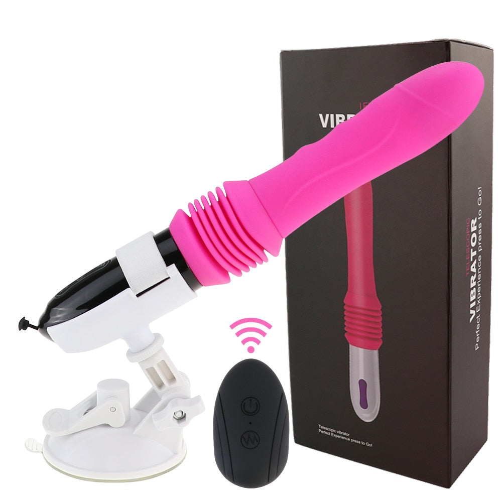 Up And Down Movement Female Dildo Vibrator Powerful Hand-Free Automatic Penis with Suction Cup