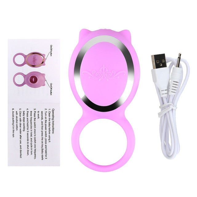 OLO Clitoris Stimulator Massager Vibrator Ring Vibrator Couple Vibrator Penis Clitoral Stimulation 9 Speeds Sex Toys for Adult