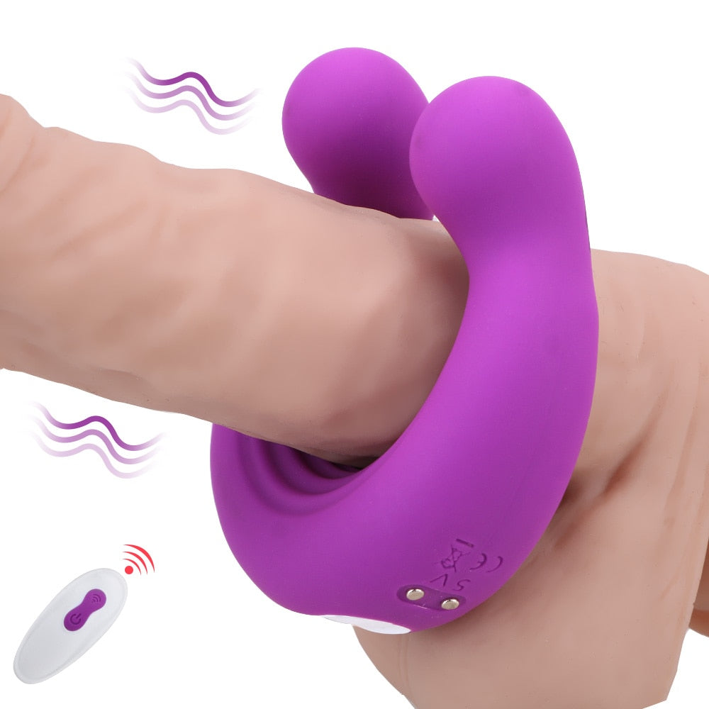 OLO Clitoris Stimulator Massager Vibrator Ring Vibrator Couple Vibrator Penis Clitoral Stimulation 9 Speeds Sex Toys for Adult