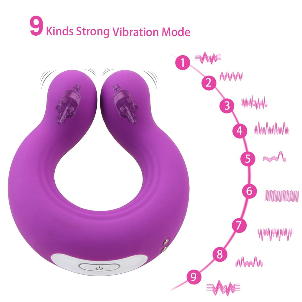 OLO Clitoris Stimulator Massager Vibrator Ring Vibrator Couple Vibrator Penis Clitoral Stimulation 9 Speeds Sex Toys for Adult