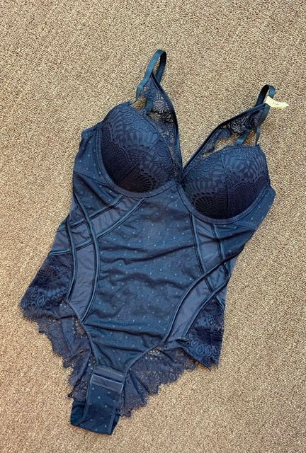 One-piece Bodysuit Lingerie Female Sexy Bra Panty Set SliM Fit Push Up Underwear For Women Buy 2 Sets In Our Store Get Free Ship