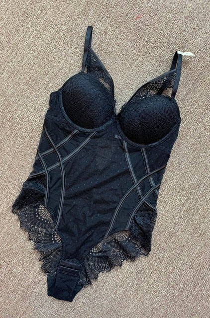 One-piece Bodysuit Lingerie Female Sexy Bra Panty Set SliM Fit Push Up Underwear For Women Buy 2 Sets In Our Store Get Free Ship